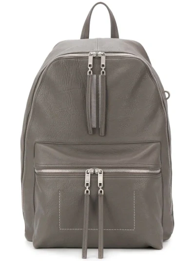 Rick Owens Stitch Detail Backpack In Grey