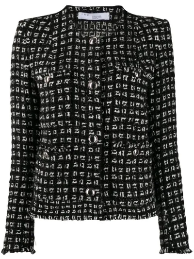 Iro Geometric Pattern Jacket In Black