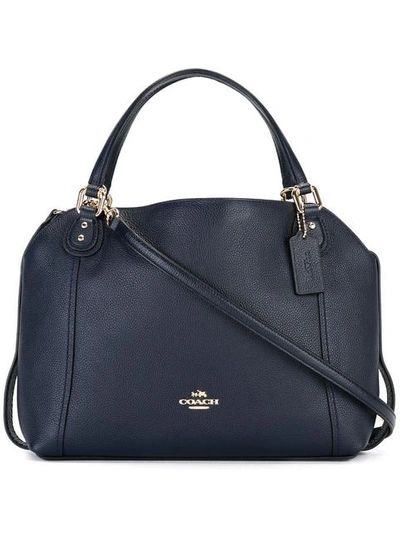 Coach Removable Strap Tote In Blue