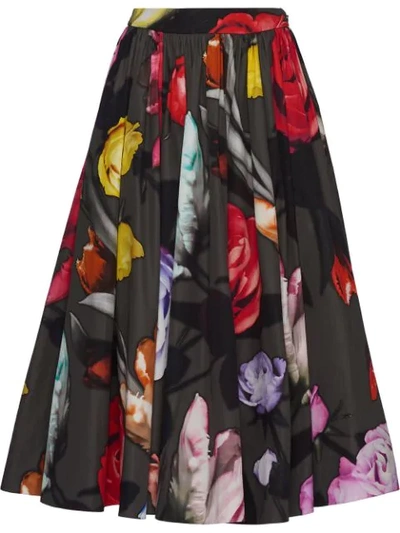 Prada Beauty Flower Skirt In Multicolor