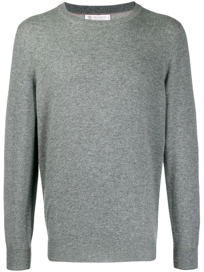 Brunello Cucinelli Regular-fit Cashmere Pullover In Grey