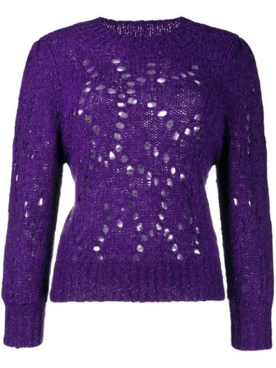 Isabel Marant Étoile Sineady Pointelle Sweater In Purple