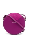 Lancaster Panelled Round Crossbody Bag In Purple