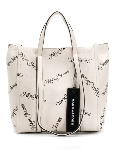 Marc Jacobs X New York Magazine The Tag Tote Bag In White