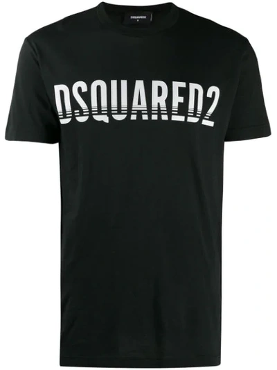 Dsquared2 Logo Print T-shirt In Black