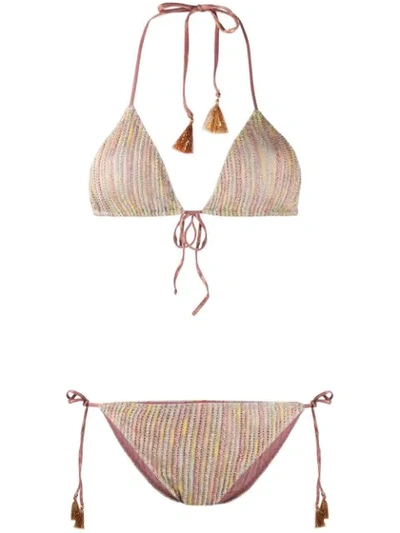 Missoni Tassel Tie Bikini In Neutrals