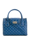 Valentino Garavani Garavani Rockstud Tote In 988 Blue