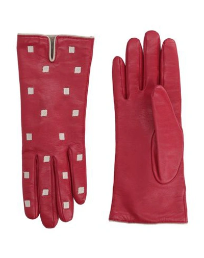 Giorgio Armani Gloves In Red