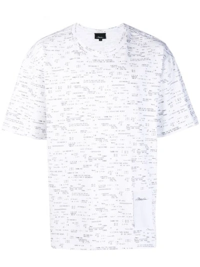 3.1 Phillip Lim / フィリップ リム Boxy T-shirt – Receipt Print In White