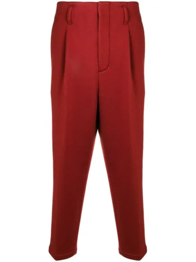 3.1 Phillip Lim Cropped Pleated Trouser In Red