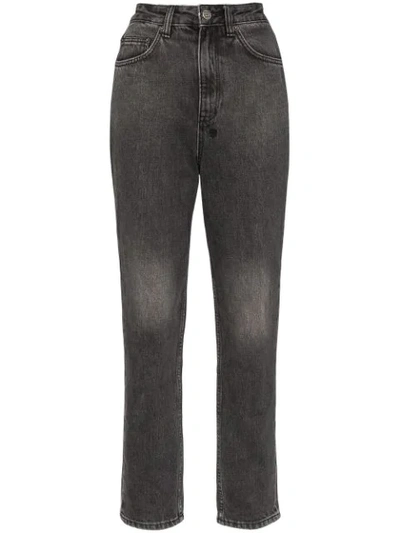 Ksubi High-waisted Cropped Jeans In Black