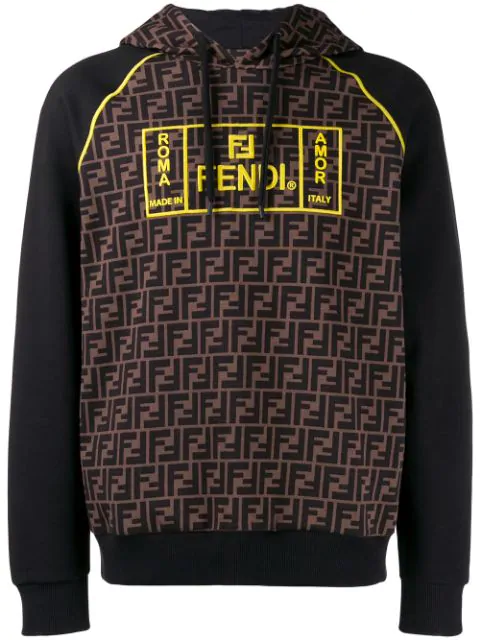 fendi black cotton sweatshirt