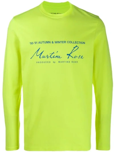 Martine Rose Sweatshirt Mit Logo-print In Yellow