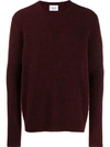 Dondup Crew Neck Terry Sweater In Red