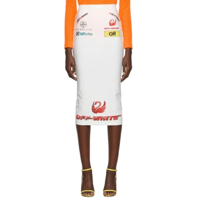 Off-white Printed Pencil Skirt In Wht Multi