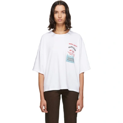 Simon Miller Battery Print T-shirt In White | ModeSens