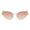 Chloé Chloe Gold And Pink Rosie Sunglasses