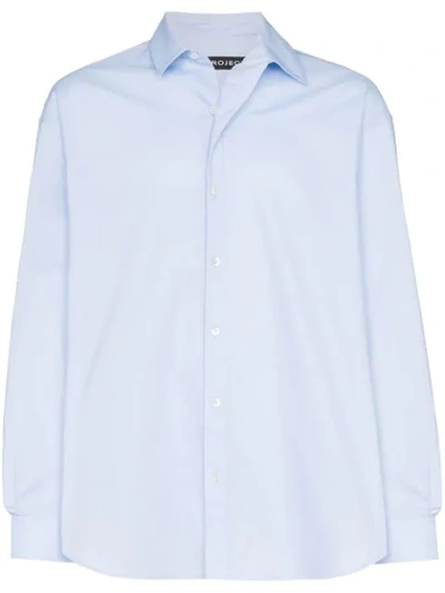 Y/project Lapel-detail Shirt In Blue