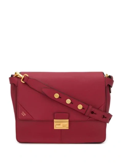 Fendi Kan U Large Tote In Red