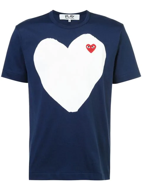 Men S Clothing Play Comme Des Garcons Mens Short Sleeve Cottontee Blue Heart T Shirt Couplewear Clothes Shoes Accessories Dunes Com Lb
