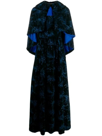 Pre-owned A.n.g.e.l.o. Vintage Cult 1950's Caped Gown In Black