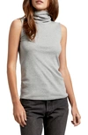 Michael Stars Hillary Turtleneck Tank In Heather Grey