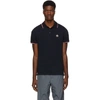 Moncler Striped Trim Polo Shirt In 773 Navy