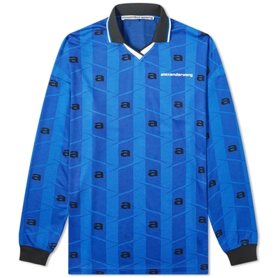 Alexander Wang Long Sleeve Soccer Jersey In Blue