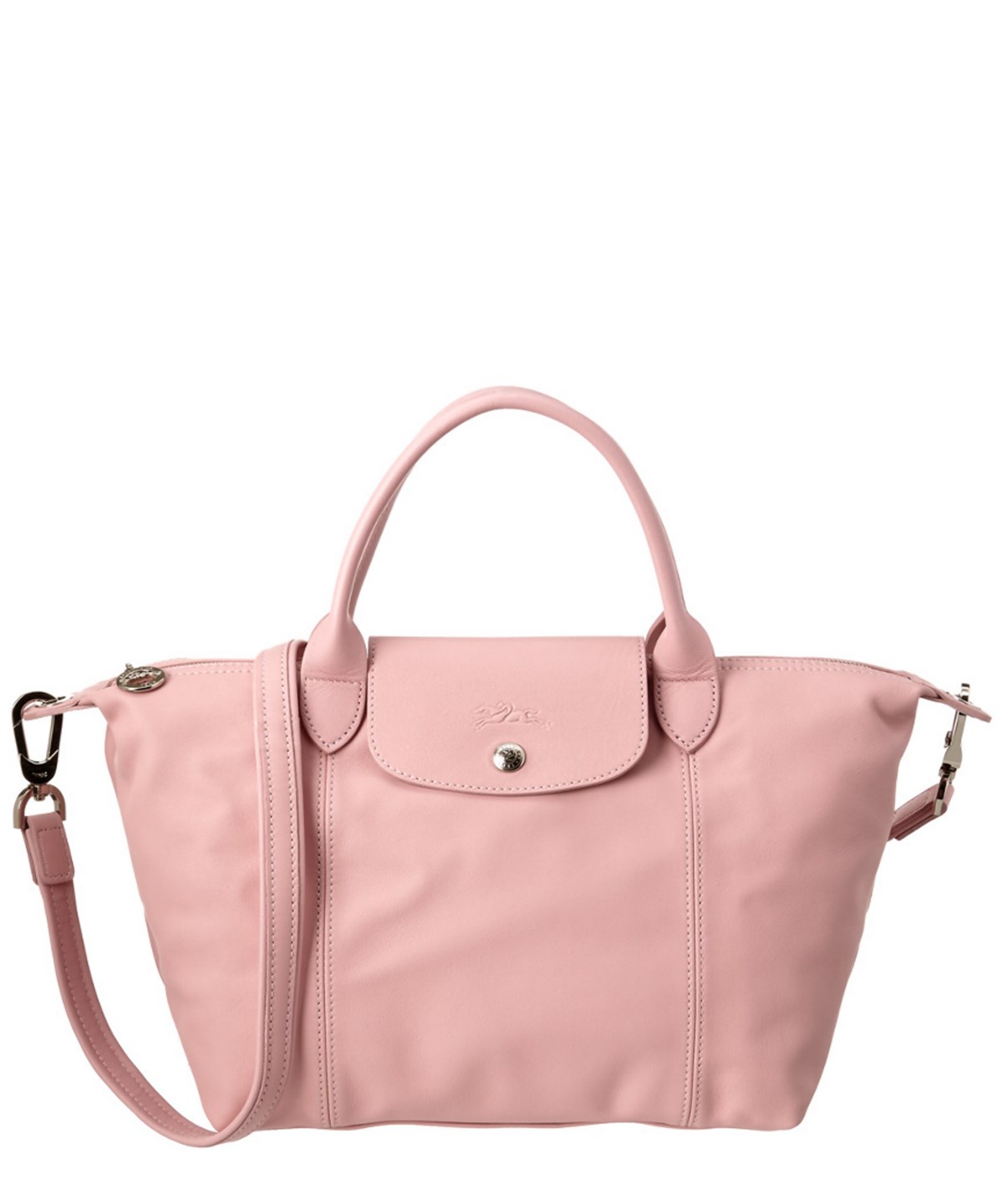 light pink leather tote