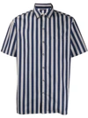 Lanvin Striped Shirt In Blue