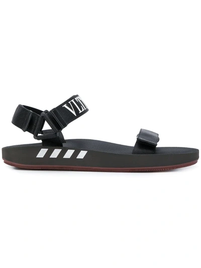 Valentino Garavani Vltn Velcro Sandals In Black