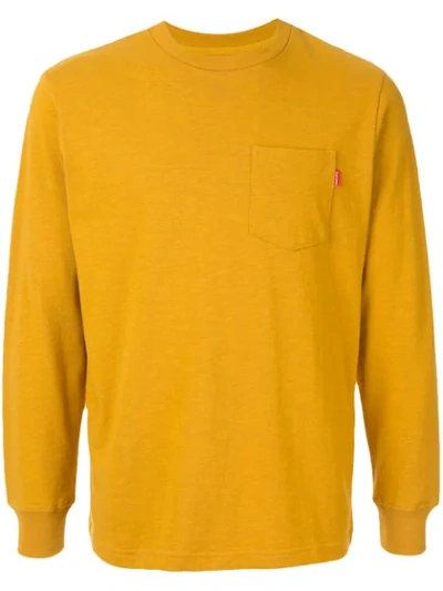 Supreme Chest Pocket T-shirt In Yellow