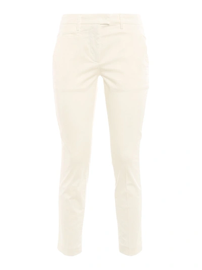 Dondup Perfect Chino Trousers In White In White