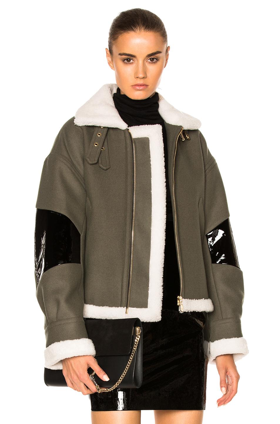 Alexandre Vauthier Wool Jacket In Green | ModeSens
