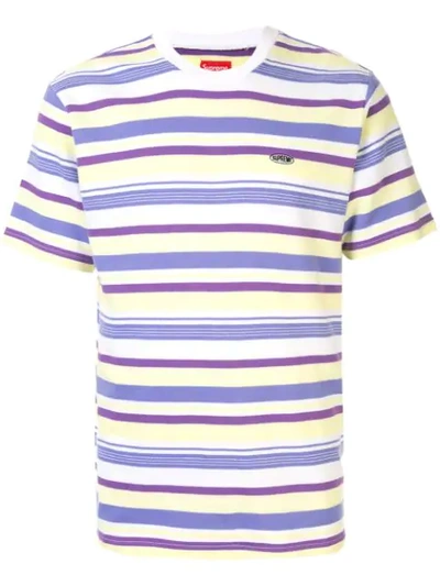 Supreme Striped T-shirt In Yellow ModeSens