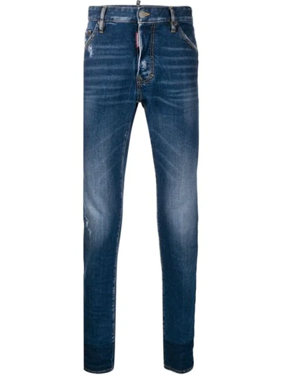 Dsquared2 Slim Faded Jeans In Blue