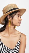 Gigi Burris Georgia Panama Straw Hat In Sand/black