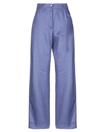 Armani Collezioni Pants In Purple