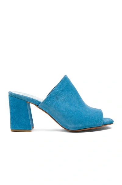 Maryam Nassir Zadeh Suede Penelope Mules In Blue