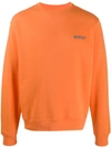 Affix Logo-print Fleece-back Cotton-jersey Sweatshirt In Orange