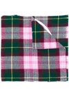 Moncler Checked Print Scarf In Pink