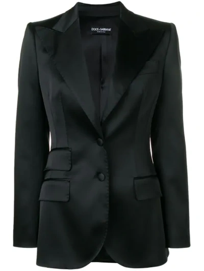 Dolce & Gabbana Single Breasted Blazer In Black