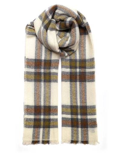 Isabel Marant Suzanne Check Scarf In Brown