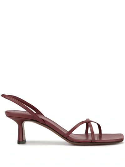 Neous Women's Meira Leather Slingback Sandals In Red
