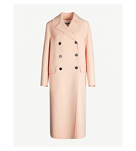 Jil Sander Lucien Double-breasted Cashmere Coat In Dark Pink | ModeSens