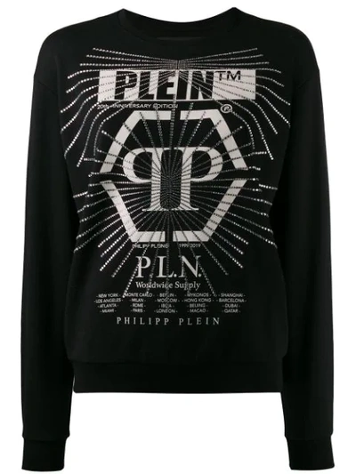 Philipp Plein Crystal Embellished Sweatshirt In Black