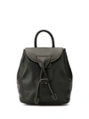 Pre-owned Loewe Grained Leather Backpack In Black