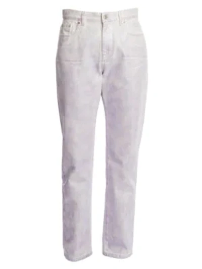 Msgm Iridescent High-rise Straight-leg Jeans In Irridescent