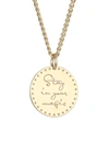 Zoë Chicco Women's Mantras 14k Yellow Gold "stay In Your Magic" Disc Pendant Necklace