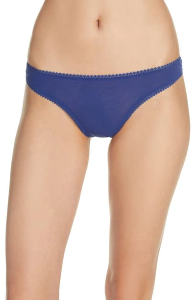 On Gossamer Mesh Hip G-string In Twilight Blue